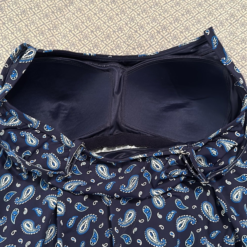Lands' End Blue Paisley Tankini Swimsuit Top - Picture 7 of 13